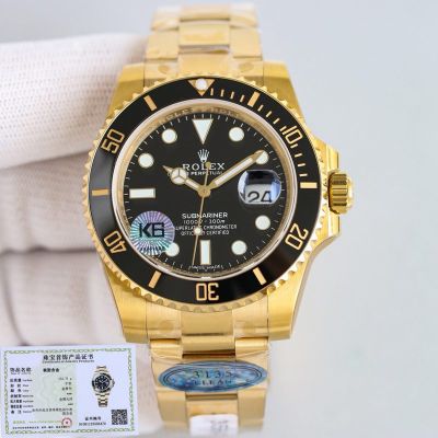 Rolex Submariner 40mm for 3135 41mm for 3235 18K Black Dial Watch